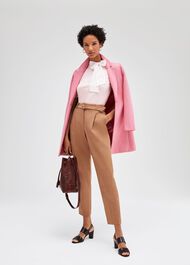 Harrietta Tapered Pants With Wool, Camel, hi-res