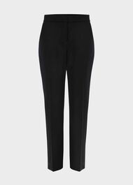 Gael Wool Blend Trousers, Black, hi-res