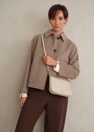 Briella Leather Bag, Light Beige, hi-res