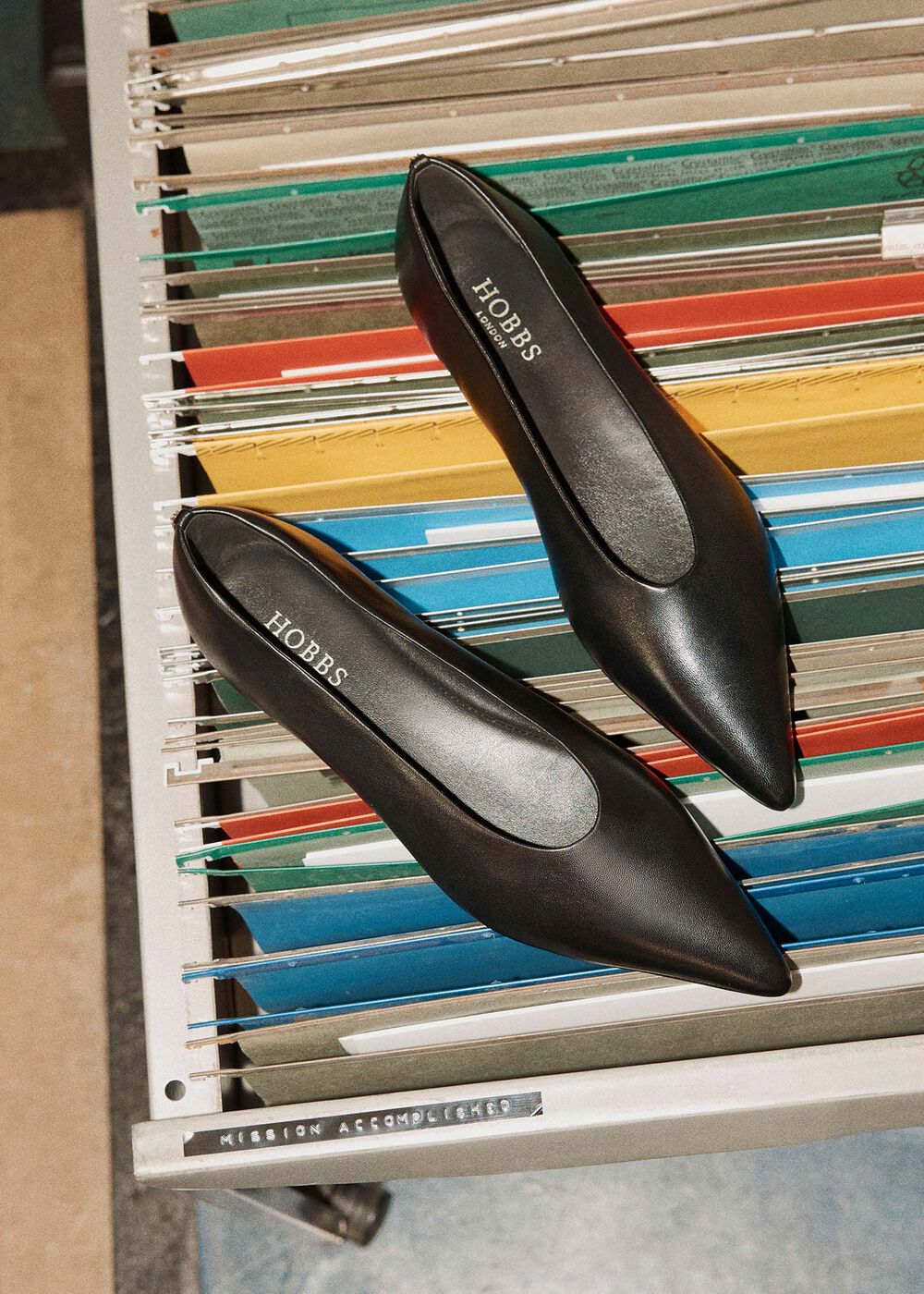 Valentina Ballet Flats, Black, hi-res