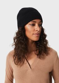 Mabel Cashmere Hat , Black, hi-res
