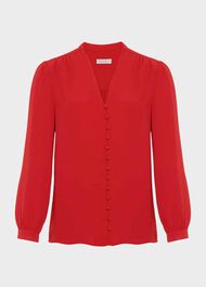 Magnolia Blouse, Currant Red, hi-res