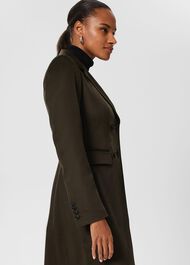 Elva Wool Coat, Dark Olive, hi-res