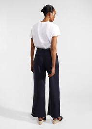 Lynn Linen Trousers, Navy, hi-res