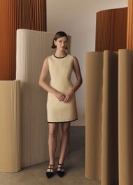 Laskett Boucle Mini Dress, Buttercream, hi-res