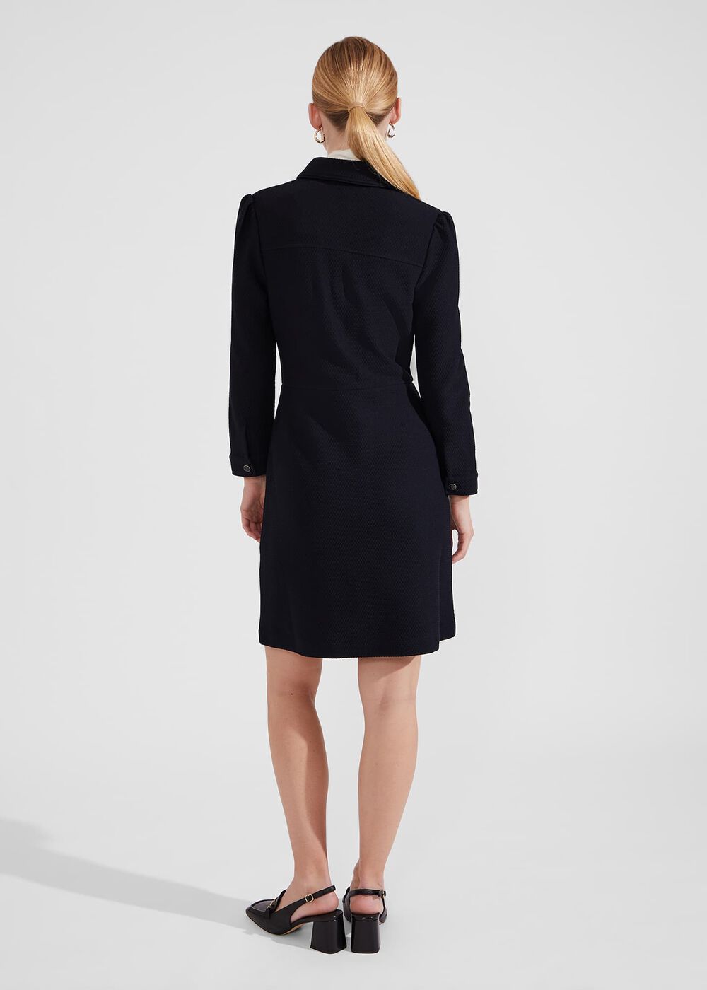 Adelia Ponte Dress, Navy, hi-res
