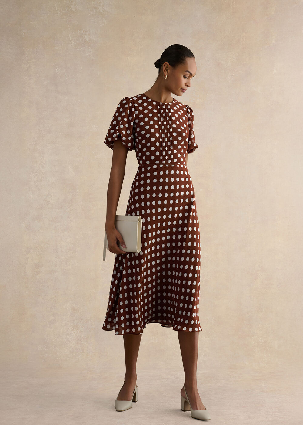 Dorothy Dress, Brown Ivory, hi-res