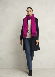 Emery Wool Scarf, Deep Rose Pink, hi-res