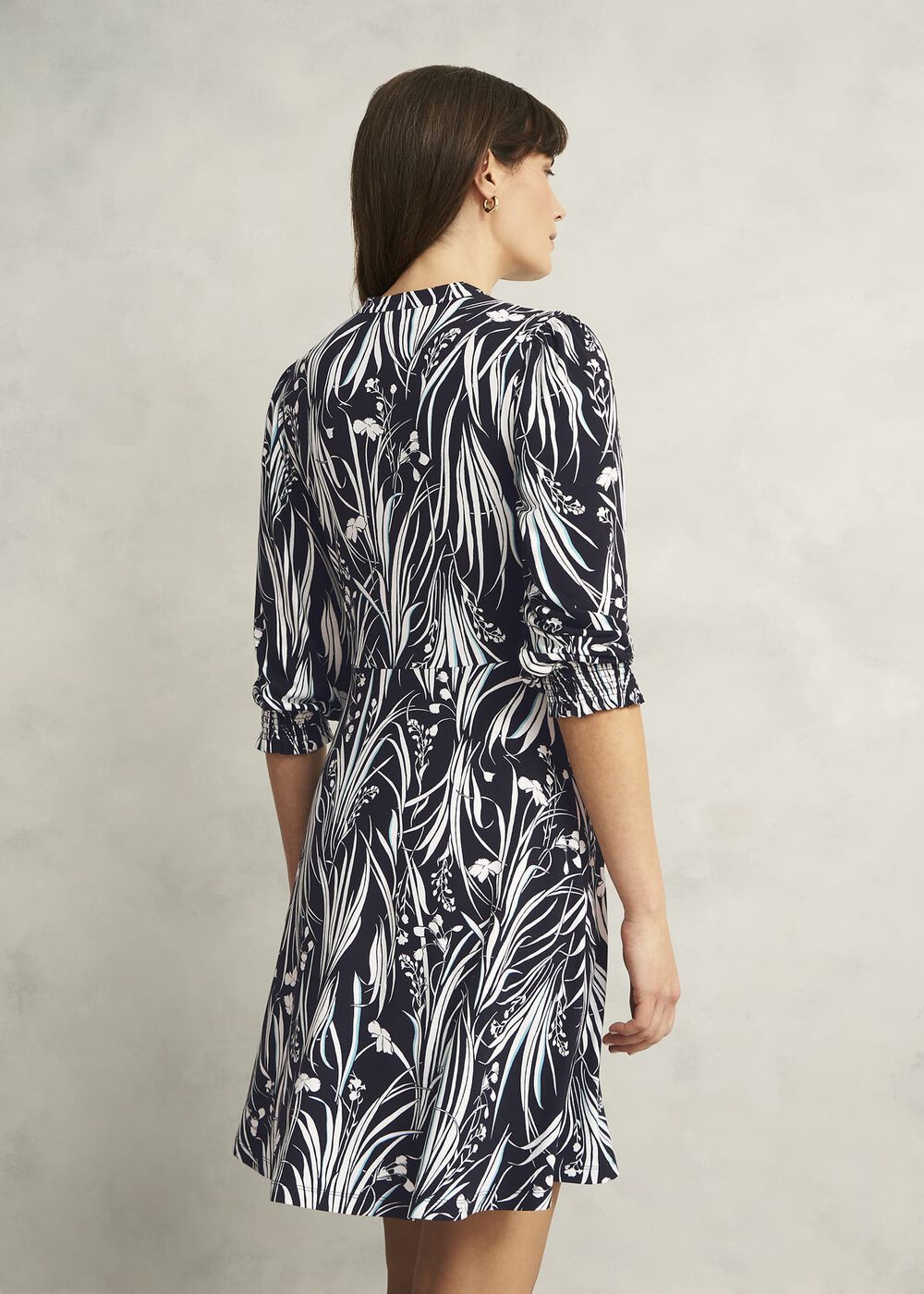 Petite Mollie Jersey Dress, Navy Ivory, hi-res