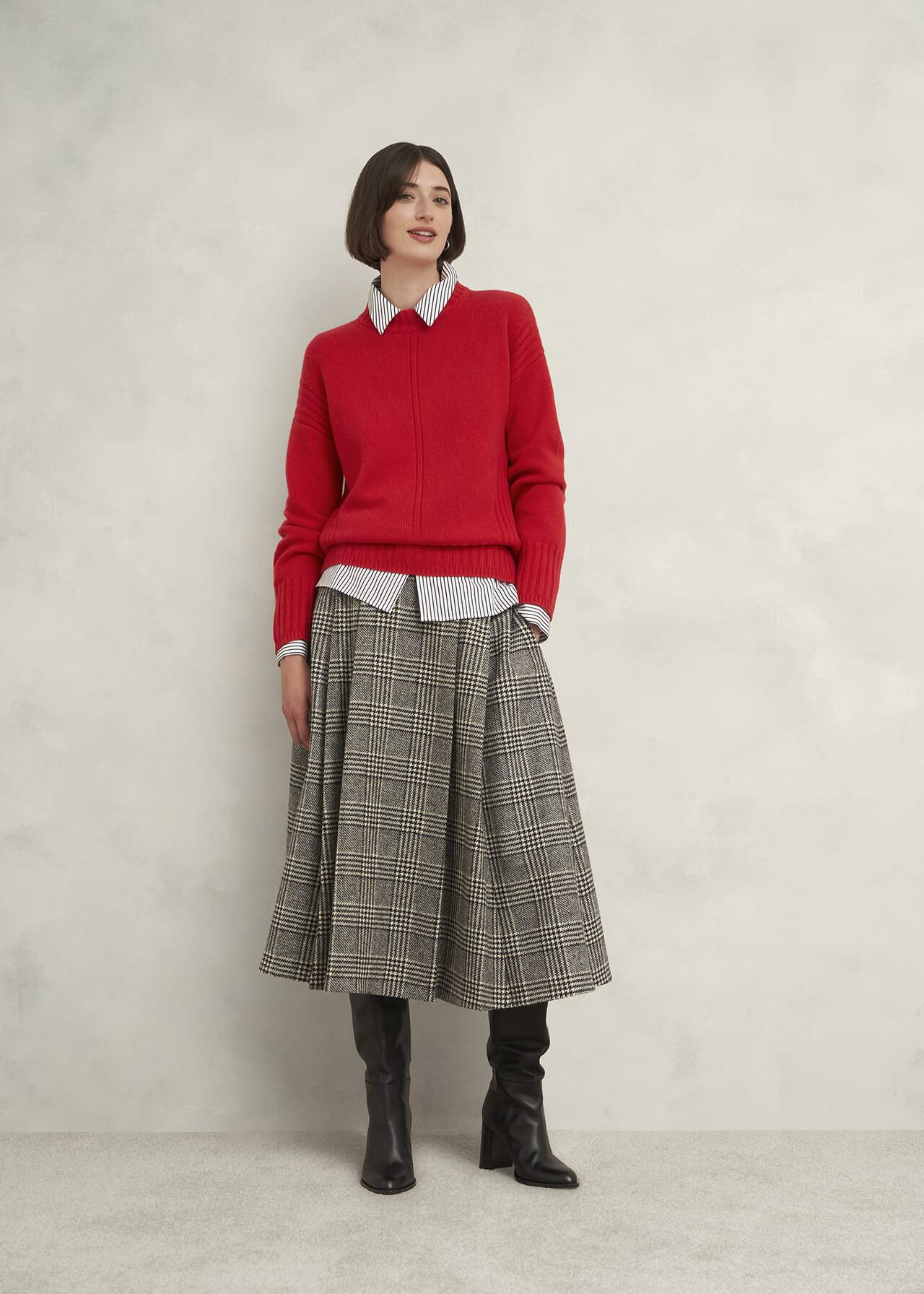 Dora Wool Cashmere Jumper, Vibrant Red, hi-res