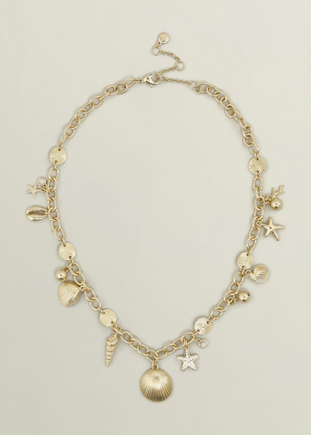 Amaya Shell Necklace, Gold, hi-res