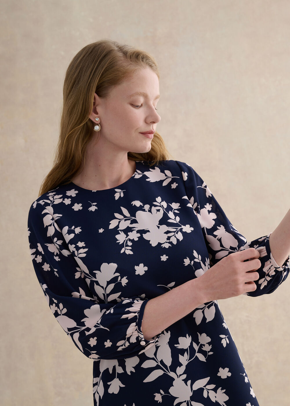 Liana Floral Mini Dress, Midnight Pink, hi-res