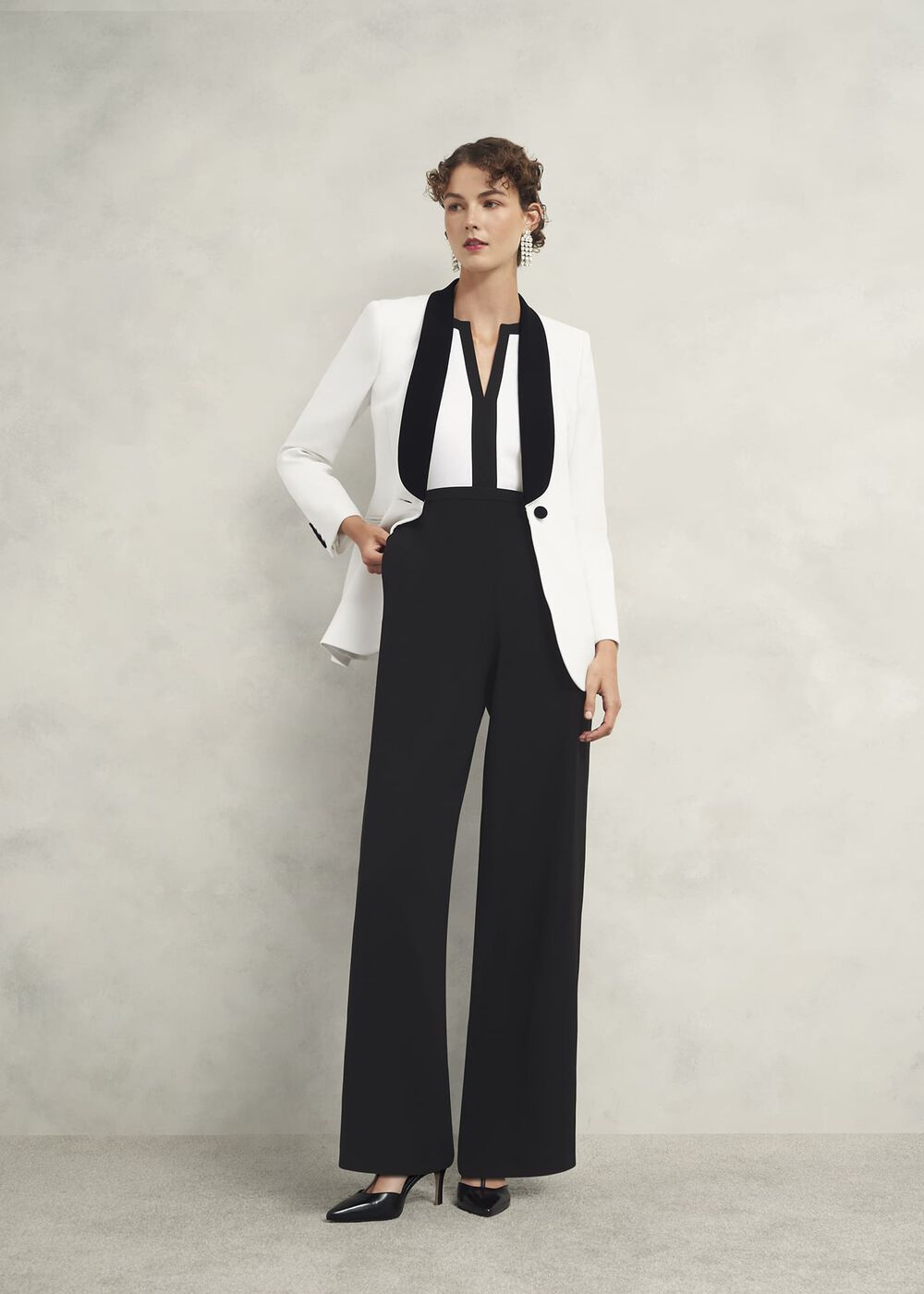 Mannington Jumpsuit, Black Ivory, hi-res