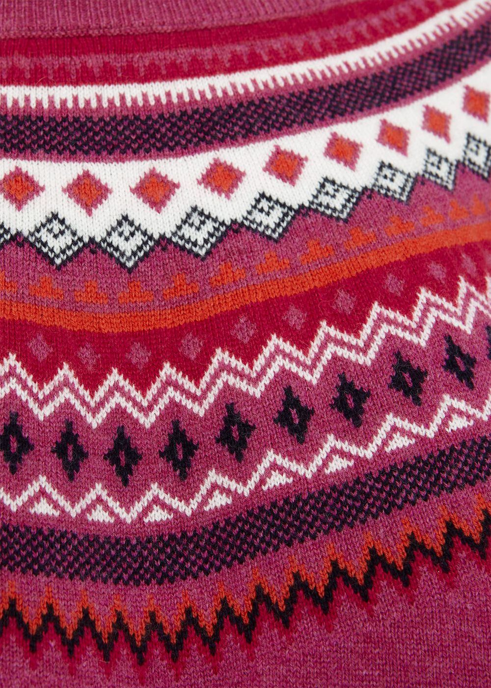Greta Fairisle Sweater With Cashmere, Pink Multi, hi-res