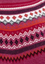 Greta Fairisle Sweater With Cashmere, Pink Multi, hi-res