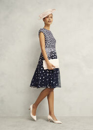 Petite Betty Embroidered Dress, Midnight Pink, hi-res