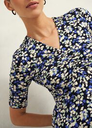 Frankie Jersey Dress, Navy Multi, hi-res
