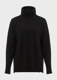 Dahlia Cashmere Sweater, Black, hi-res