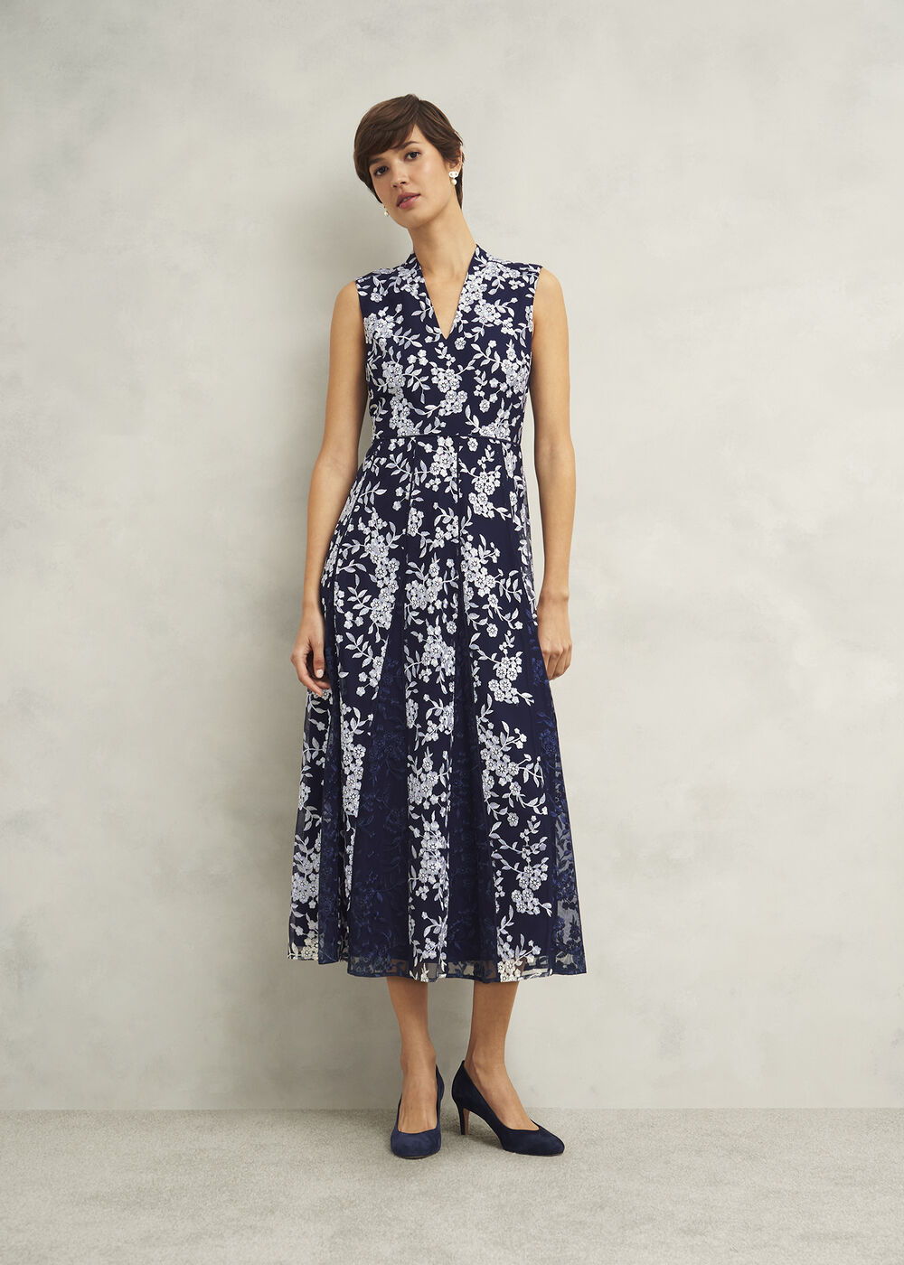 Quin Embroidered Dress, Midnight Ivory, hi-res