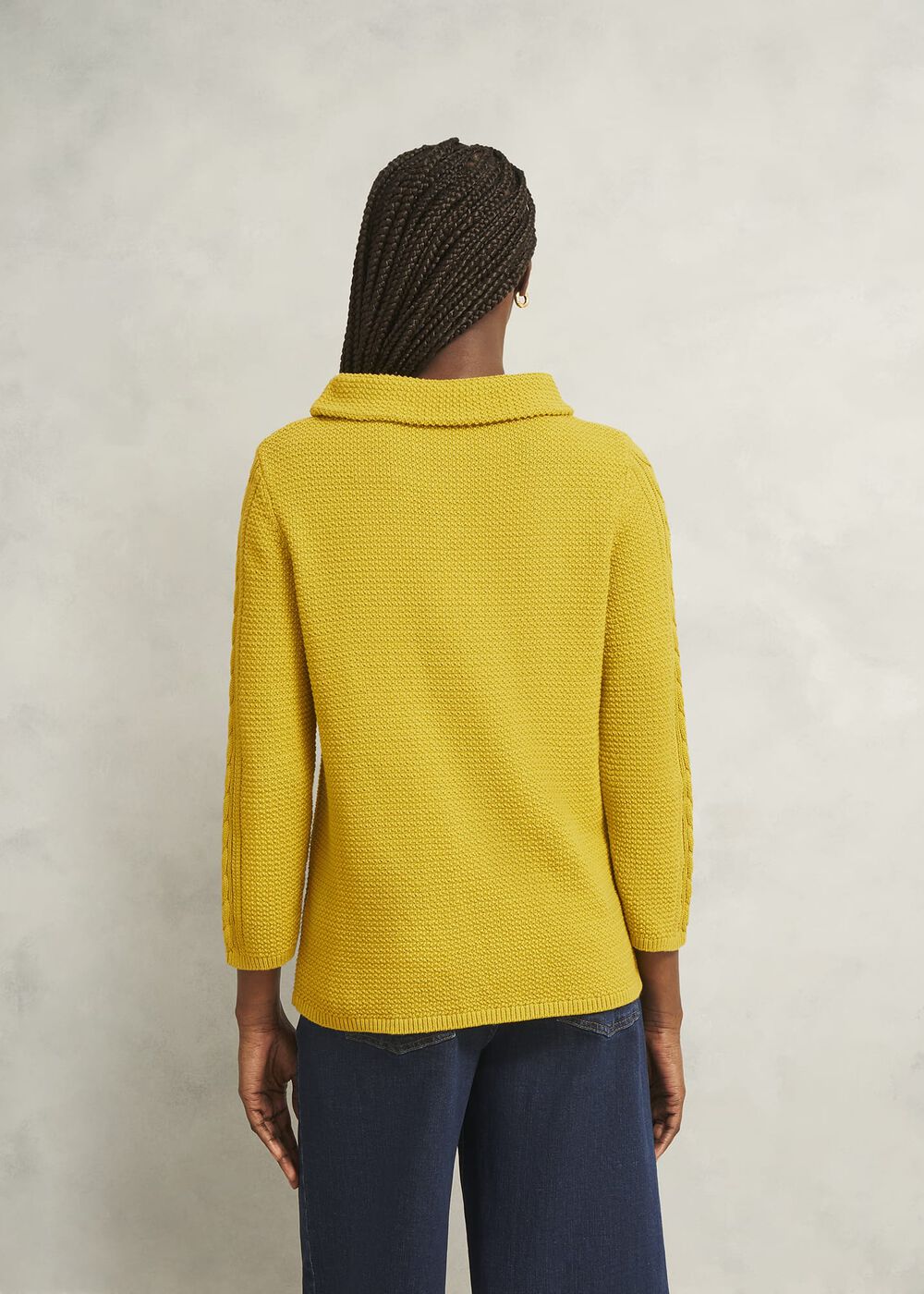 Camilla Cotton Sweater, Gold Chartreuse, hi-res