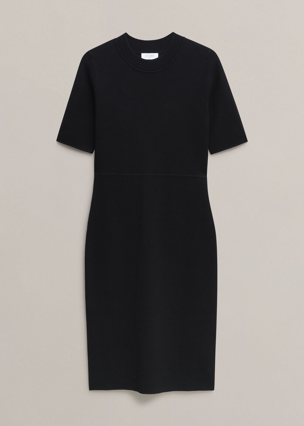 Bridget Knitted Dress, Black, hi-res