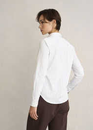 Viola Stripe Shirt, White Blue, hi-res
