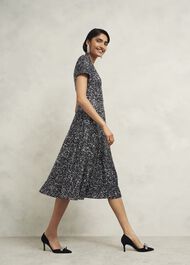 Petite Tatiana Sequin Dress, Black Silver, hi-res