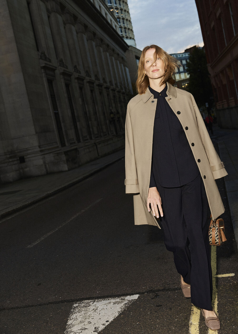 Vivienne Shower Resistant Trench Coat, Fawn Beige, hi-res