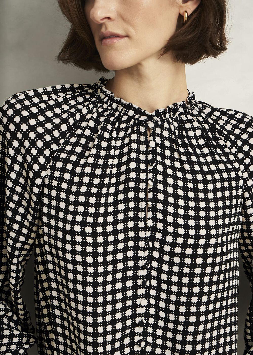 Hewlett Geo Top, Black Cream, hi-res