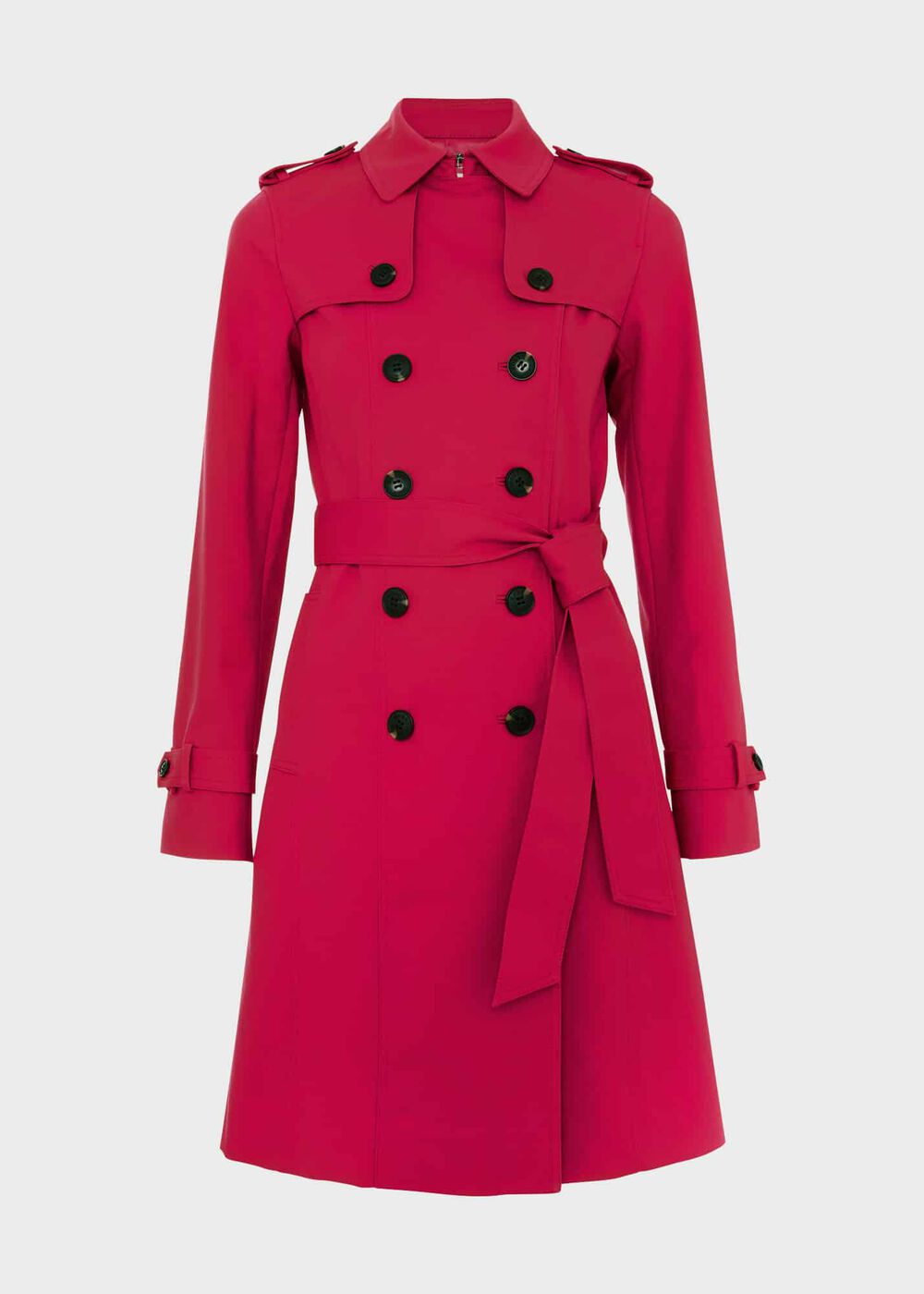 Petite Saskia Shower Resistant Trench Coat, Cerise Pink, hi-res