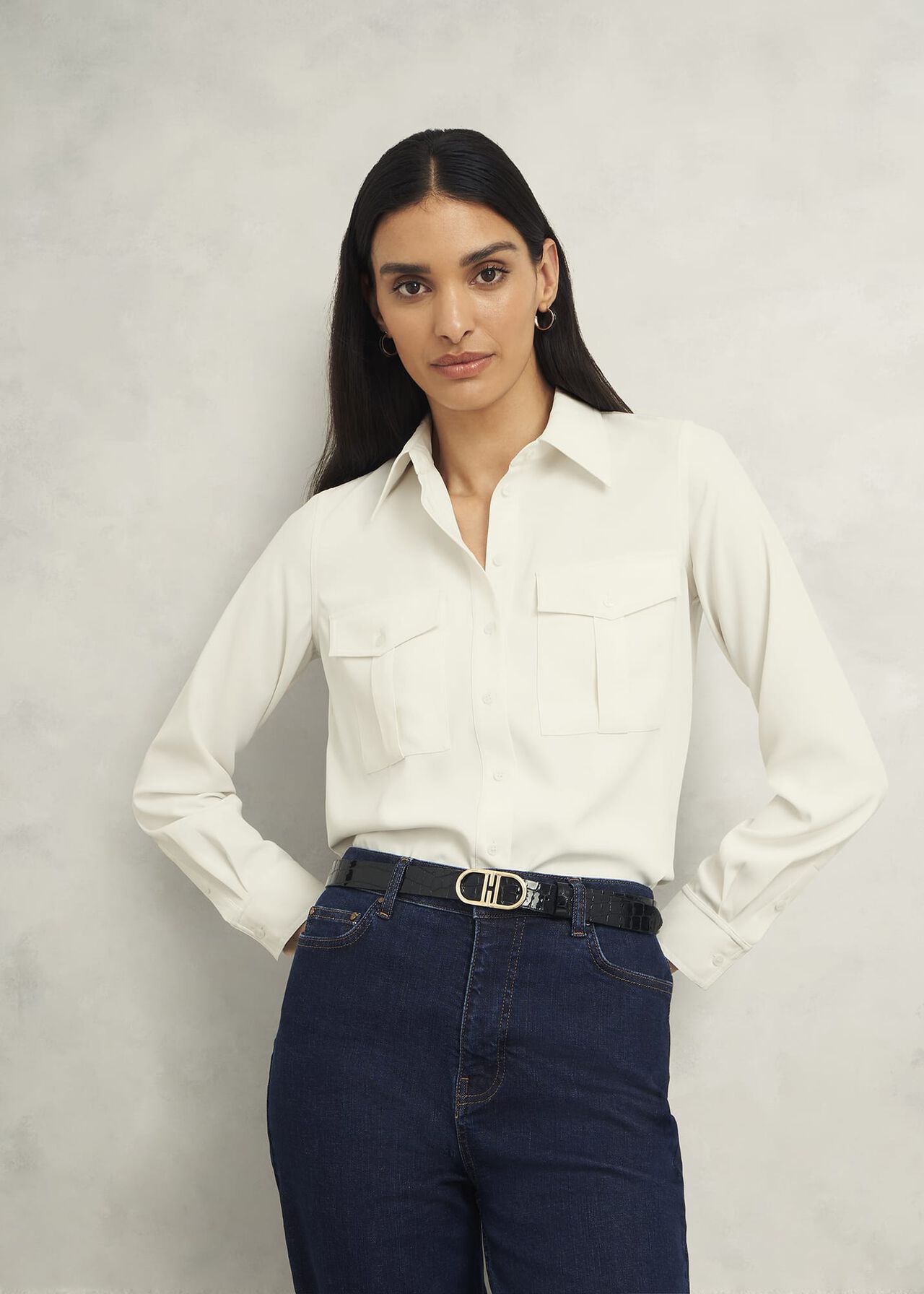 Hutton Shirt, Ivory, hi-res