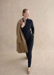 Dannie Fitted Shirt, Hobbs Navy, hi-res