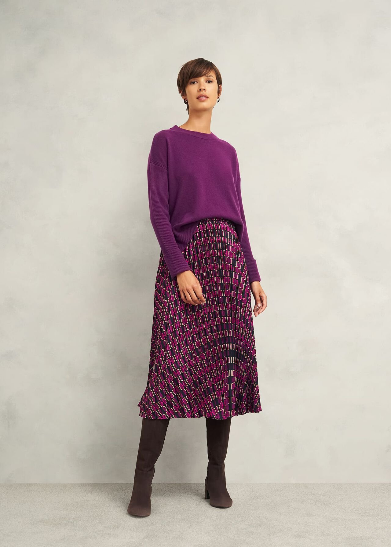 Darla Sweater With Cashmere, Vibrant Purple, hi-res