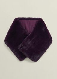 Christie Faux Fur Scarf, Malbec Purple, hi-res