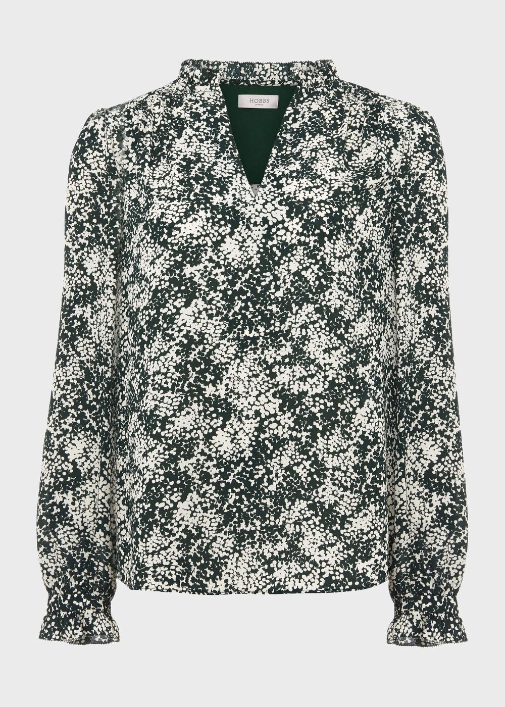 Delany Blouse, Green Ivory, hi-res