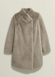 Tarini Faux Fur Coat, Mink, hi-res