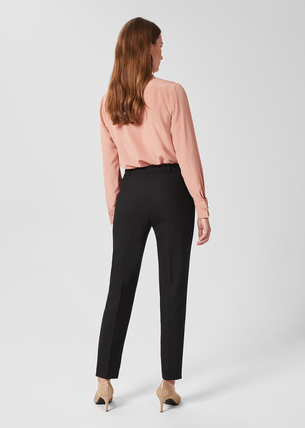 Laurel Tapered Trousers, Black, hi-res