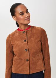 Mariette Suede Jacket, Toffee, hi-res