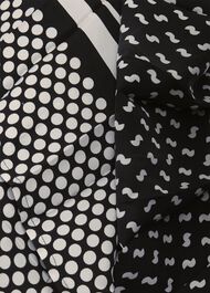 Aurielia Silk Dress, Black Ivory, hi-res