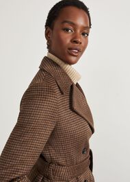 Bromley Check Trench, Brown Multi, hi-res