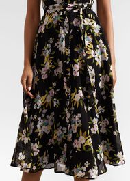 Erica Belted Midi Dress, Black Multi, hi-res