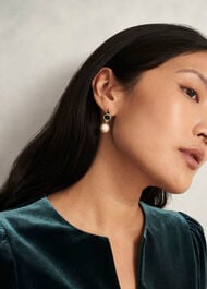Priscilla Earrings, Green Ivory, hi-res