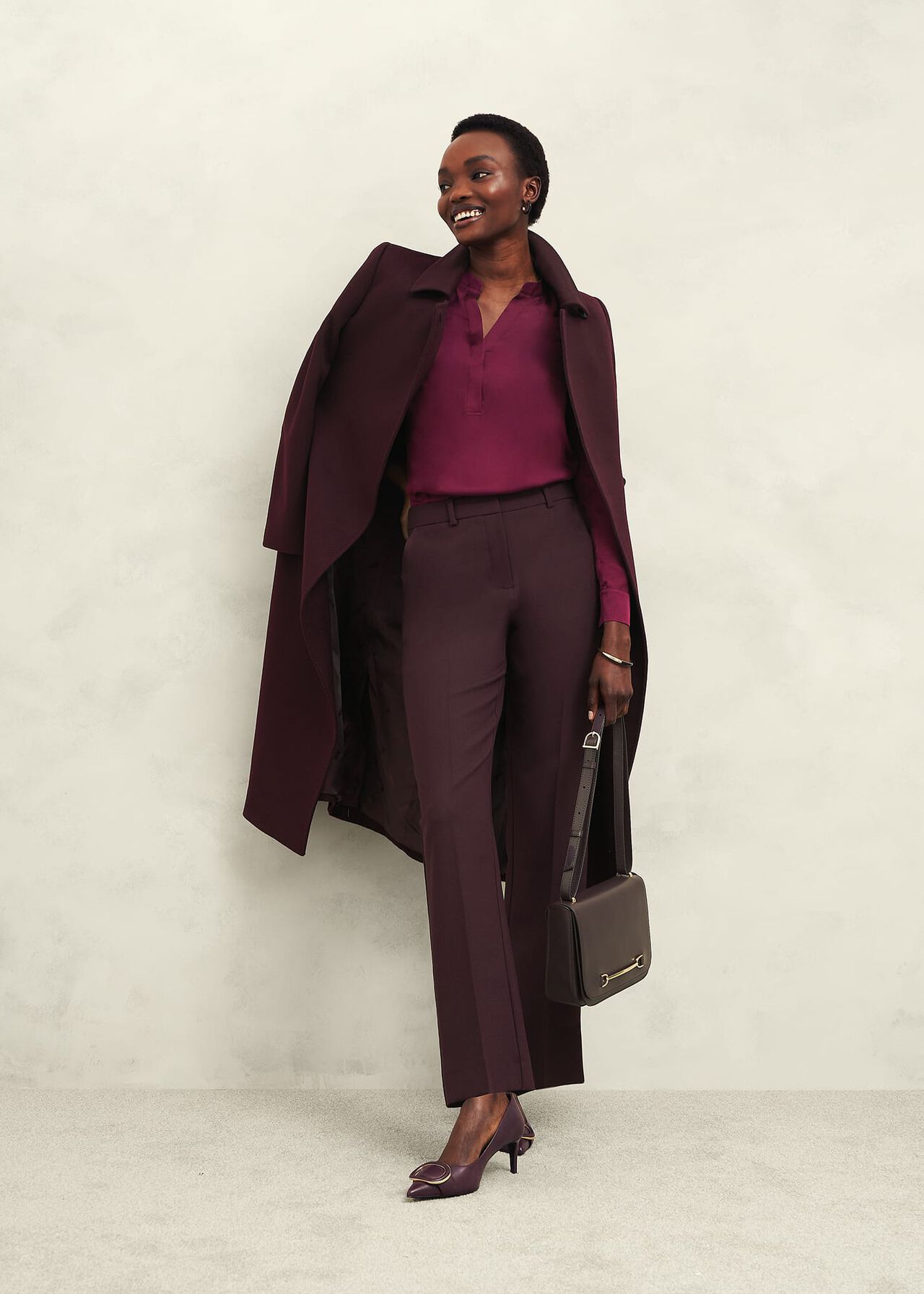 Petite Livia Wool Coat, Malbec Purple, hi-res