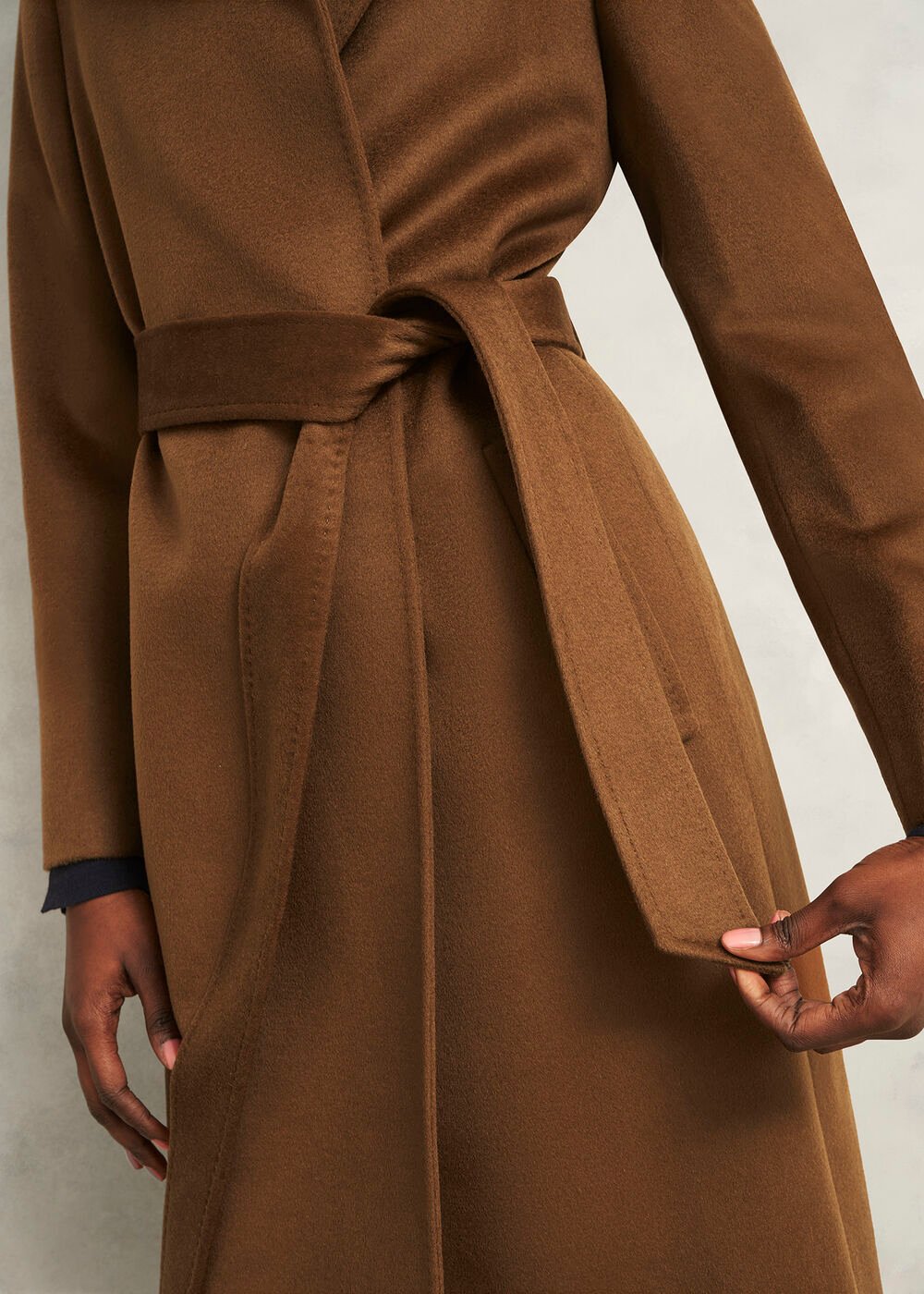 Petite Livia Wool Coat, Vicuna, hi-res