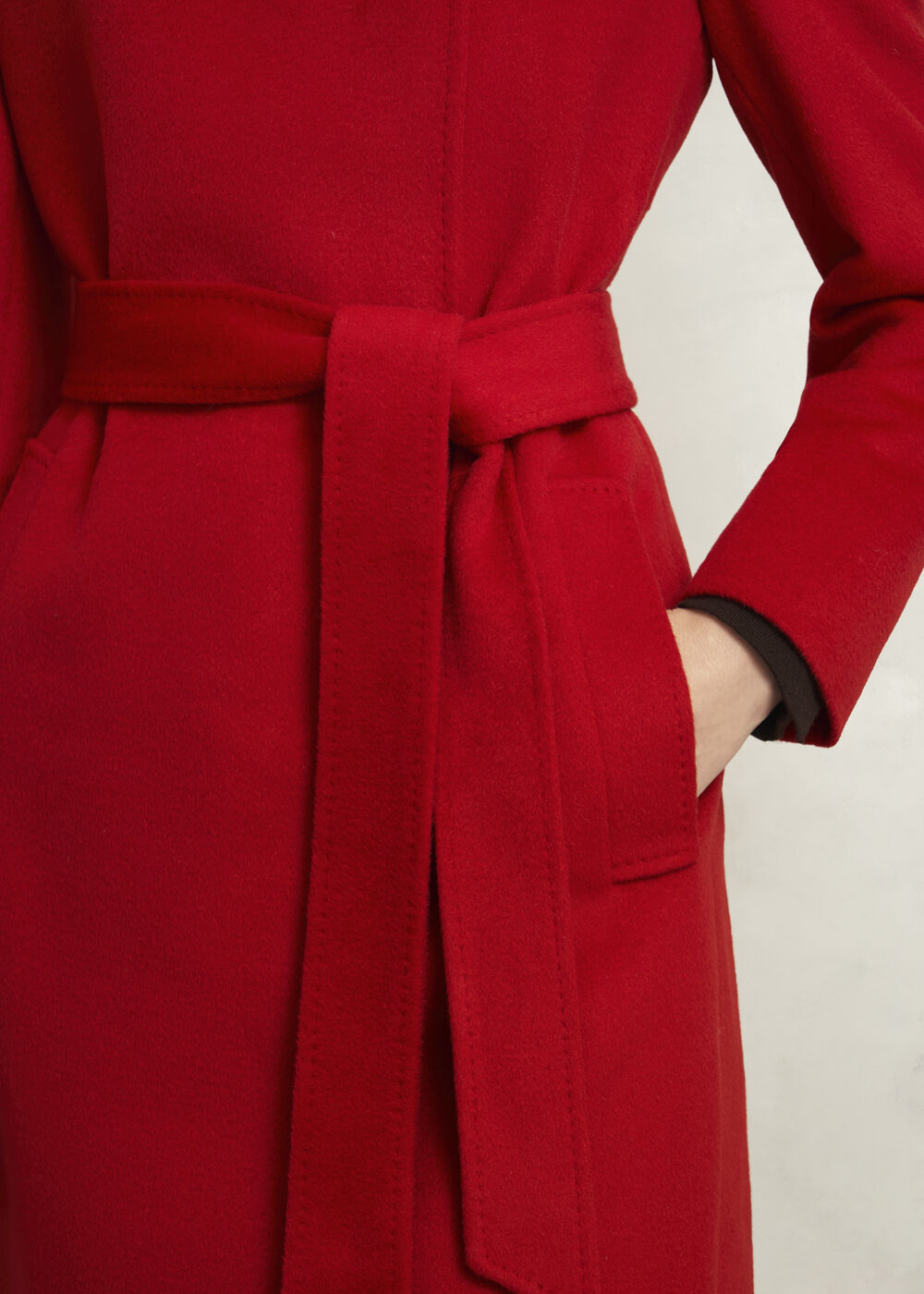 Livia Wool Coat, Red, hi-res