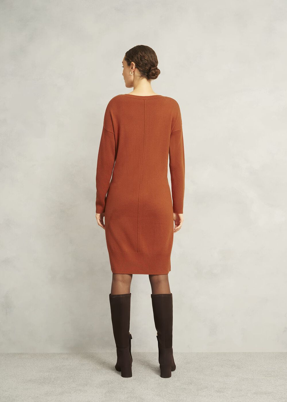 Devora Knitted Dress, Sienna Orange, hi-res