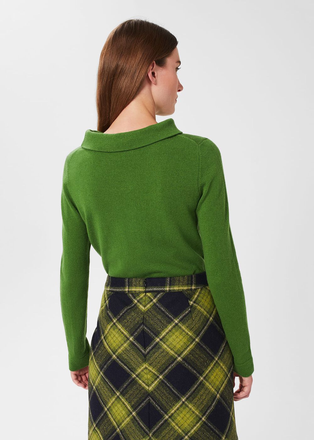 Audrey Wool Cashmere Jumper, Emerald Green, hi-res