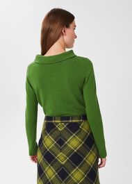 Audrey Wool Cashmere Jumper, Emerald Green, hi-res