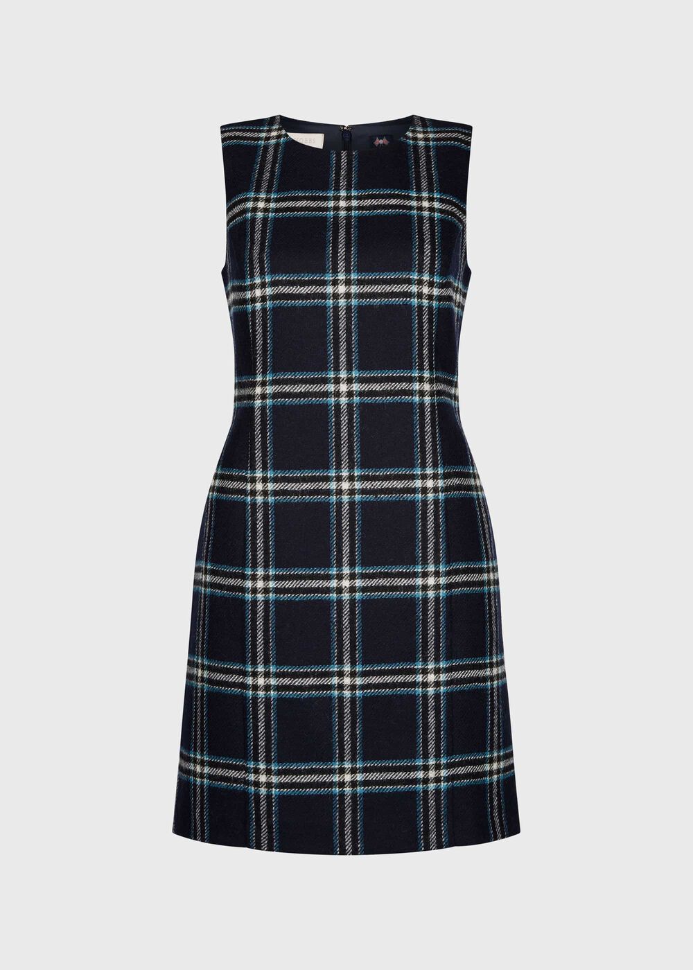 Robbie Wool Dress, Navy Multi, hi-res