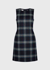 Robbie Wool Dress, Navy Multi, hi-res